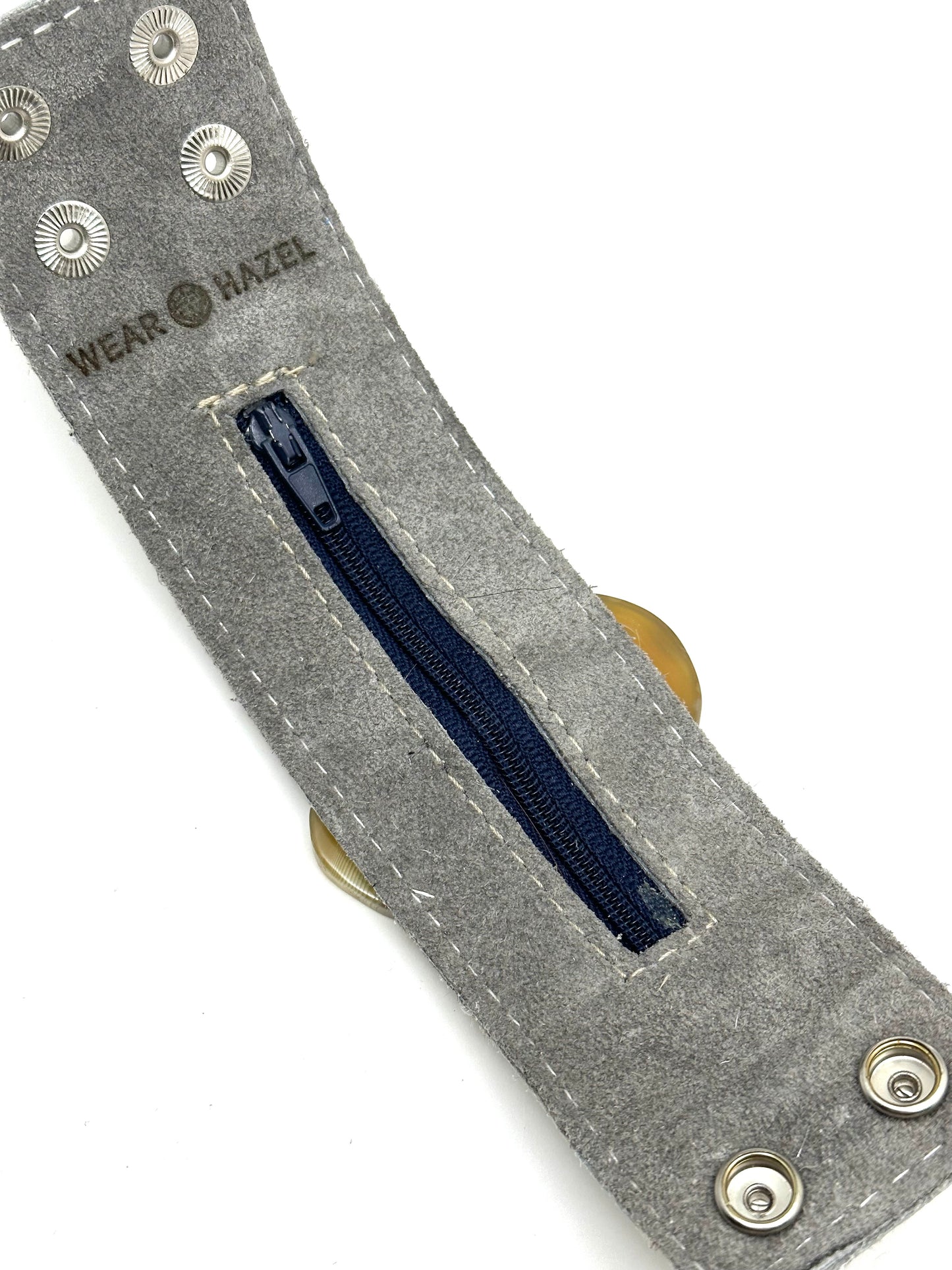 Leather Cuff with Yellow Agate