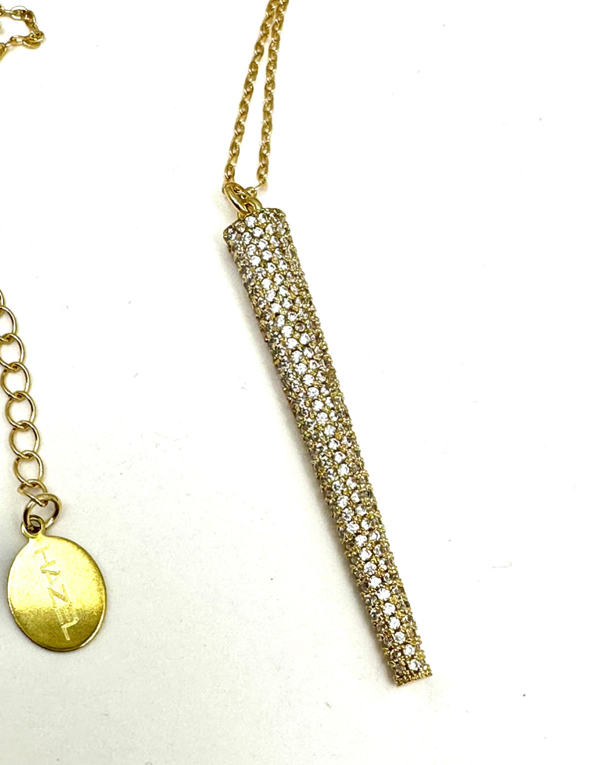 Pave’ Spear Gold Chain Necklace