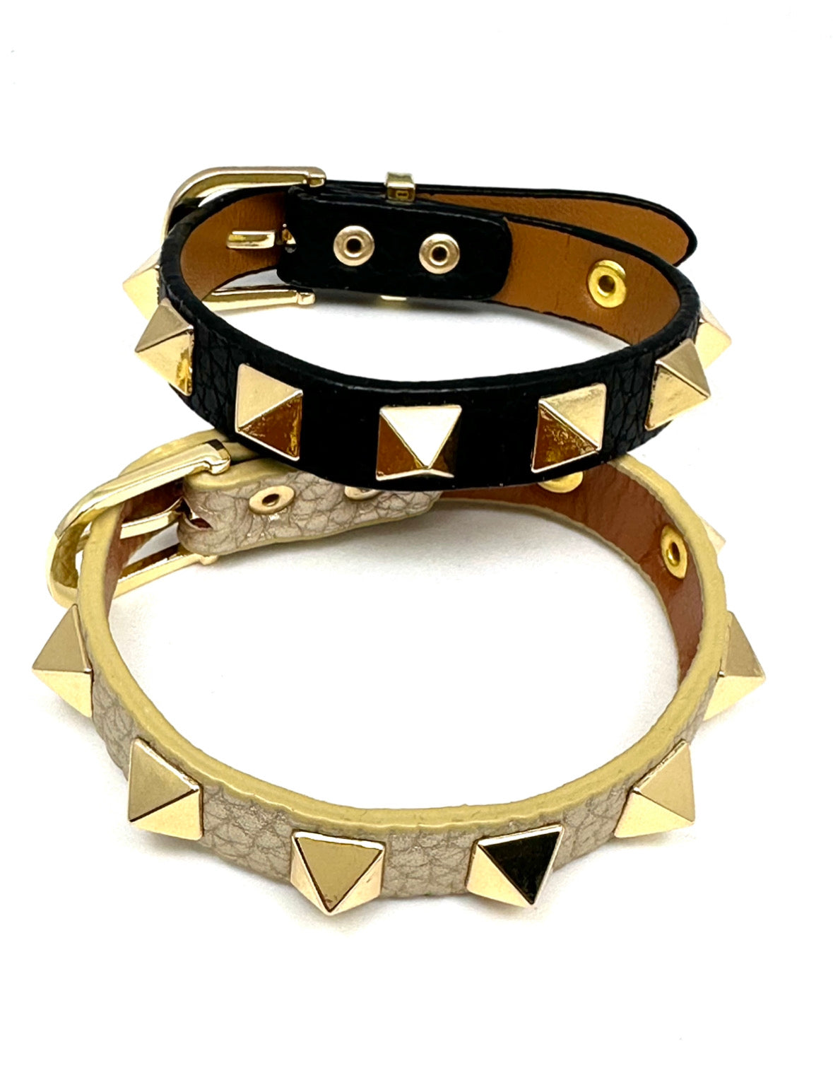 Black Punk Rivet 1/2” Belt Bracelet