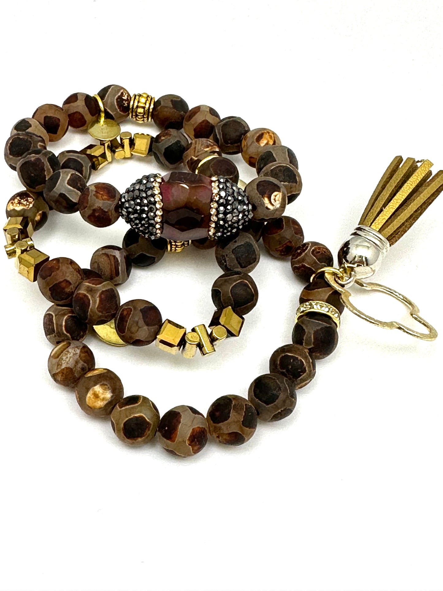 Brown Tibetan Agate Bracelet