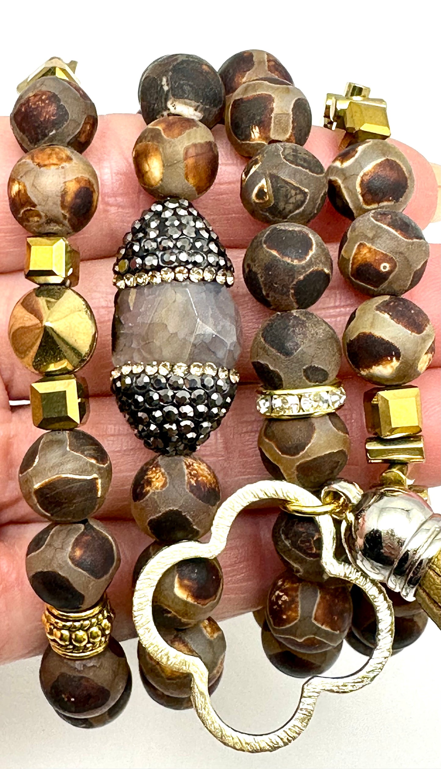 Brown Tibetan Agate Bracelet