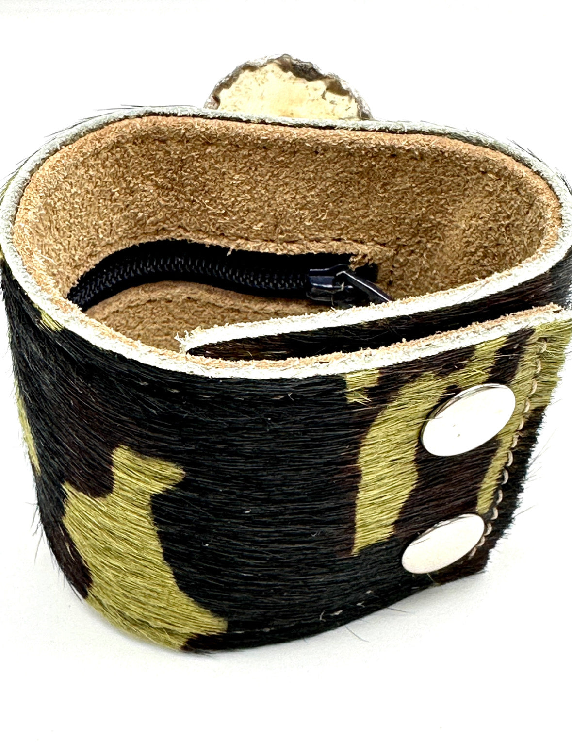 Leather Cuff with Brown Agate