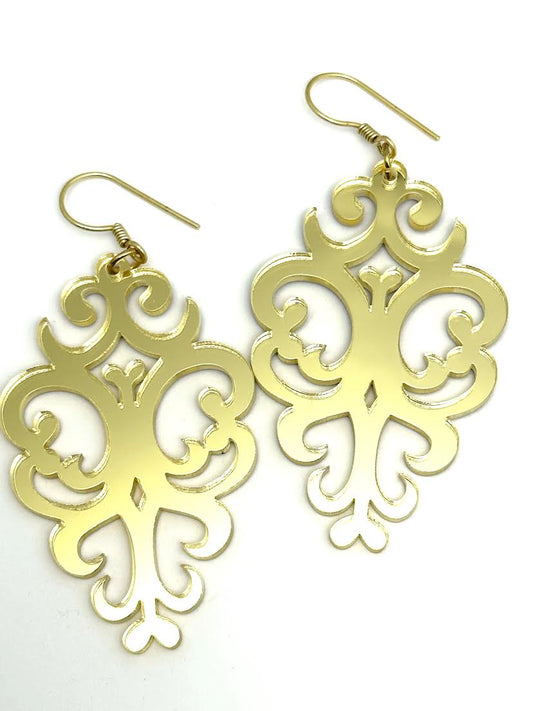 The “Hazel” in Gold Mirrored Earring