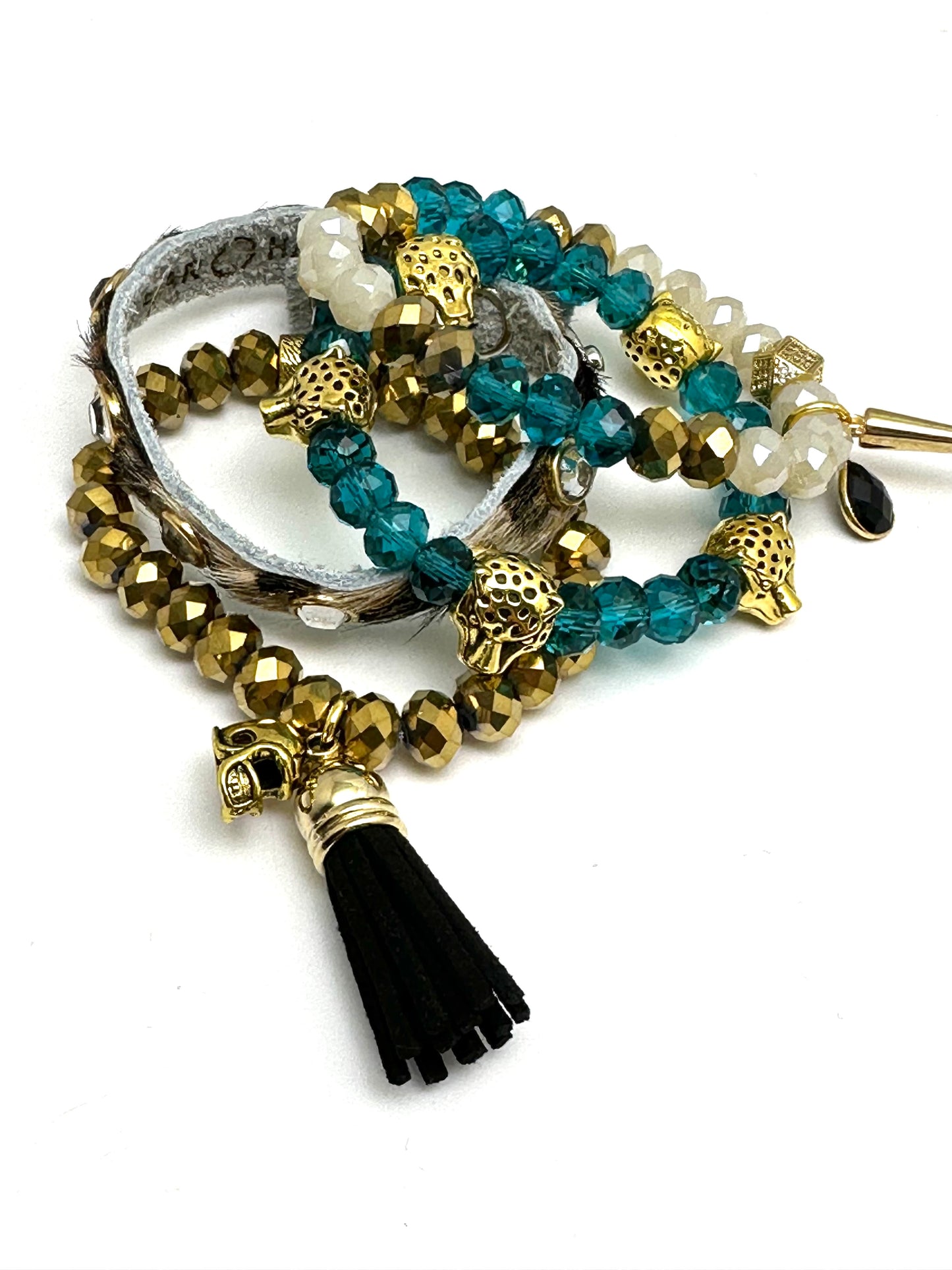 Jacksonville Jaguars Football Bracelets Stack