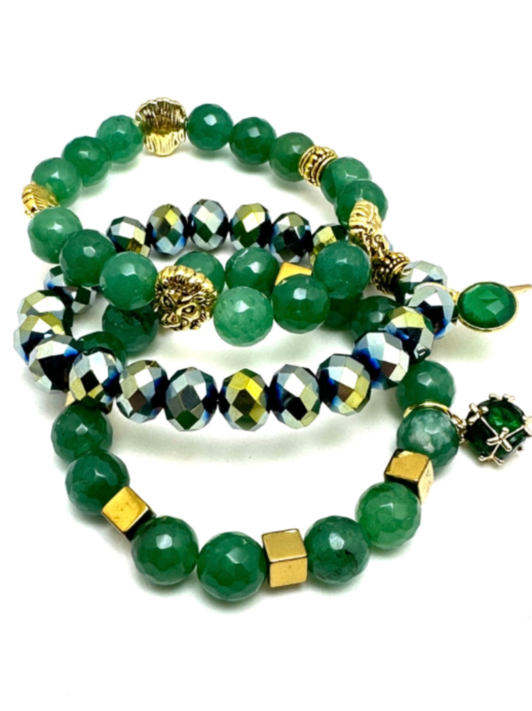 Green Jade Beaded Bracelet