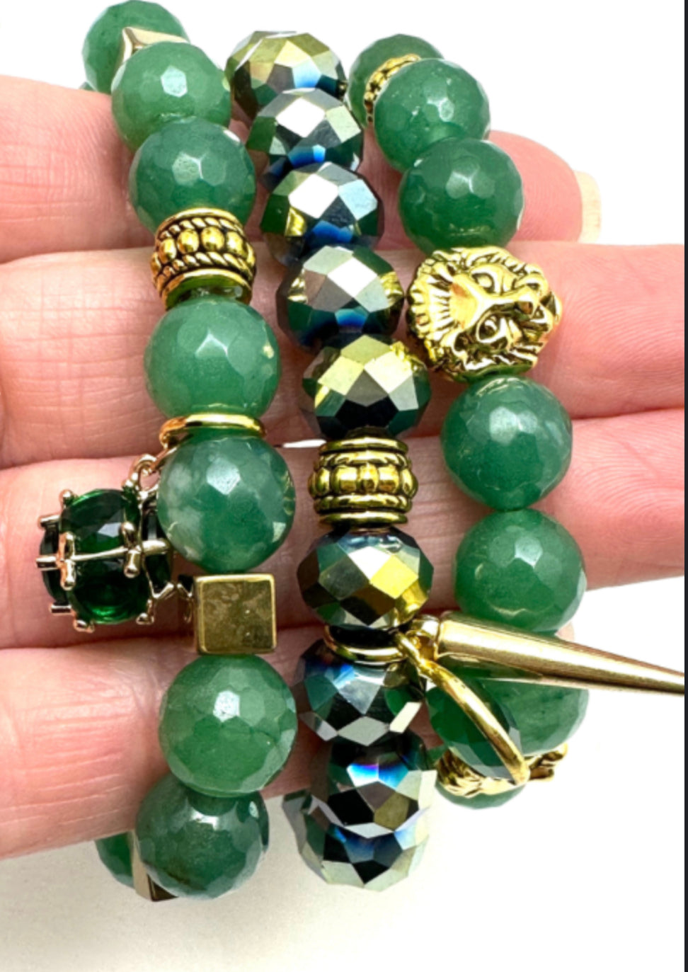 Green Jade Beaded Bracelet