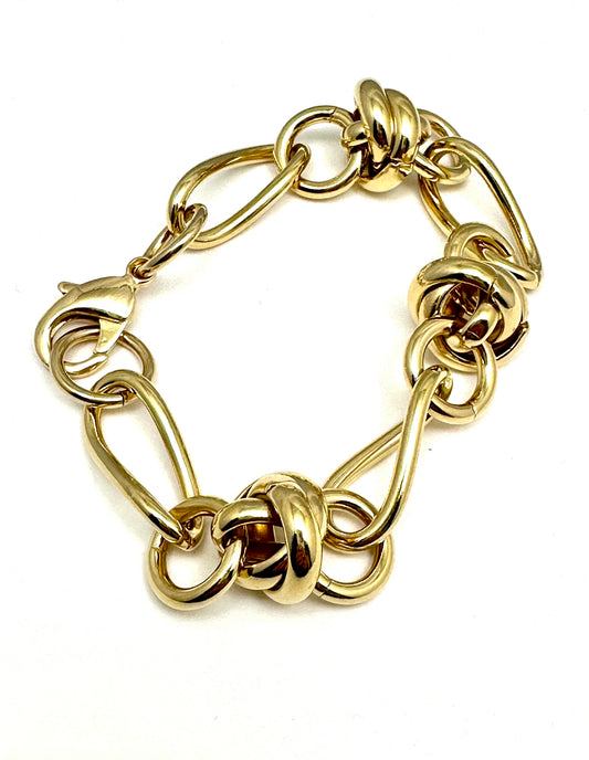 Knotted Stainless Steel Chain Bracelet