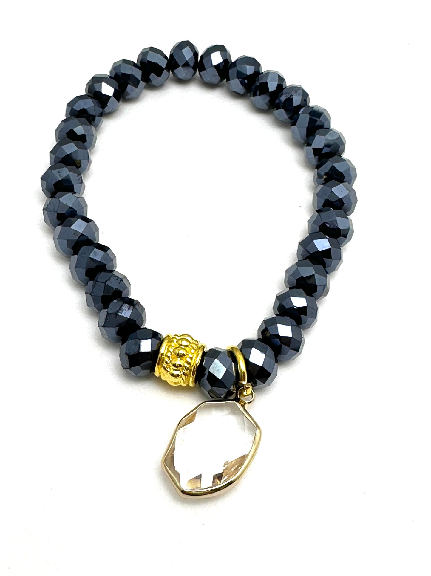 Blue Sodalite Beaded Bracelet Stack