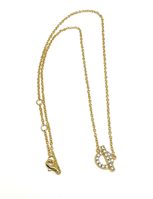 Delicate Pave’ Finding Gold Chain Necklace