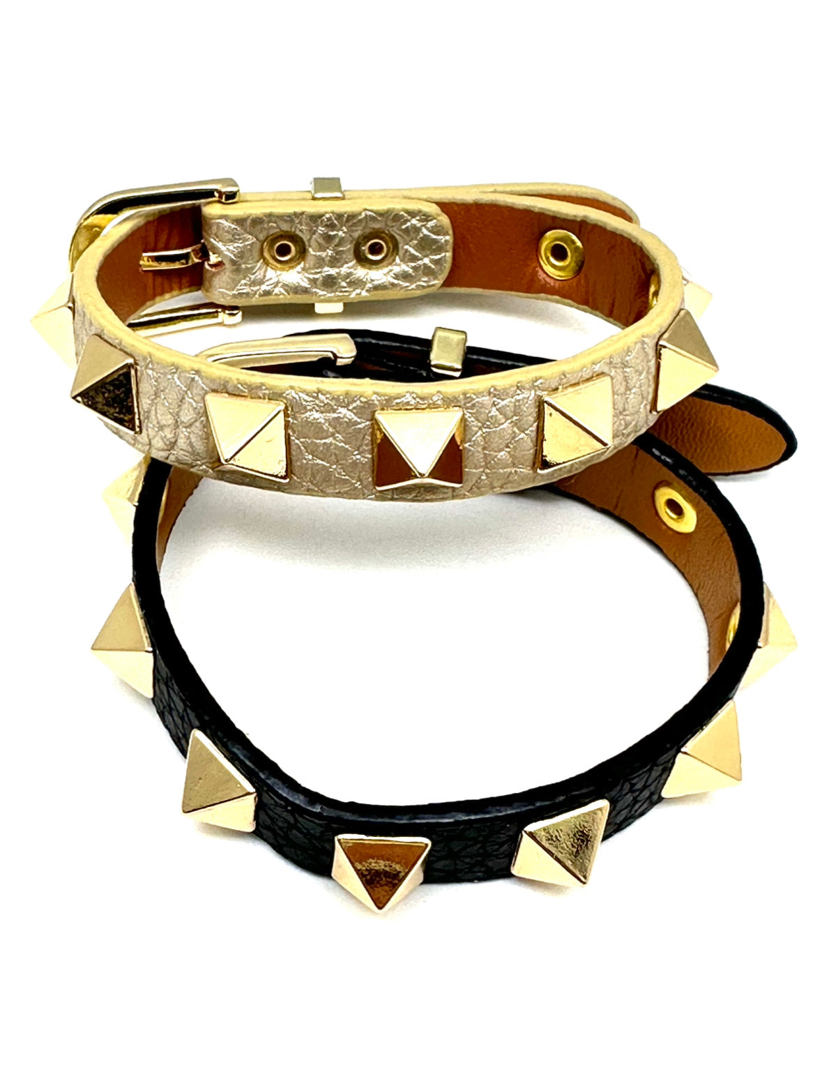 Gold Punk Rivet Buckle Bracelet