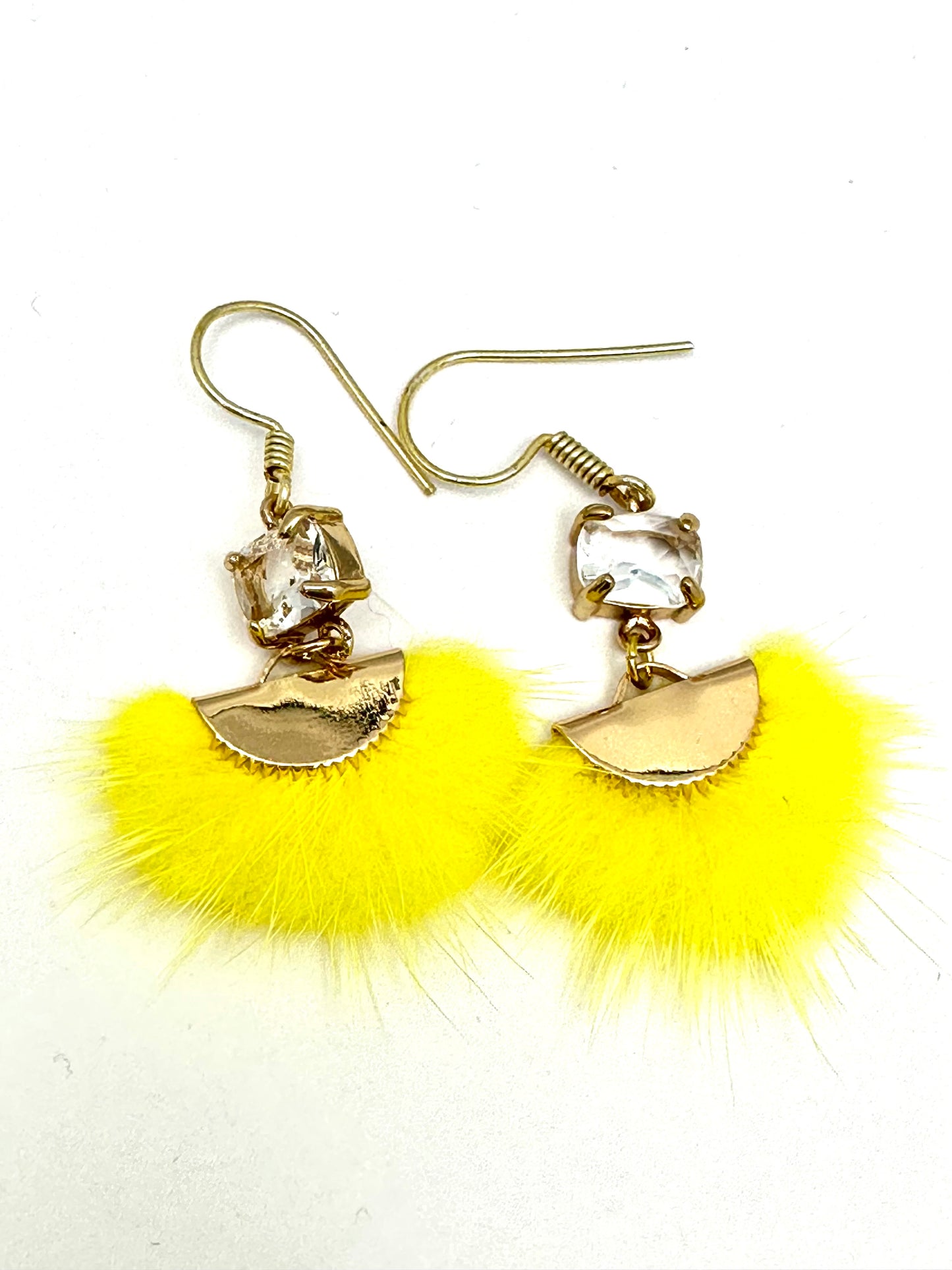 Fur Mink Yellow Earring