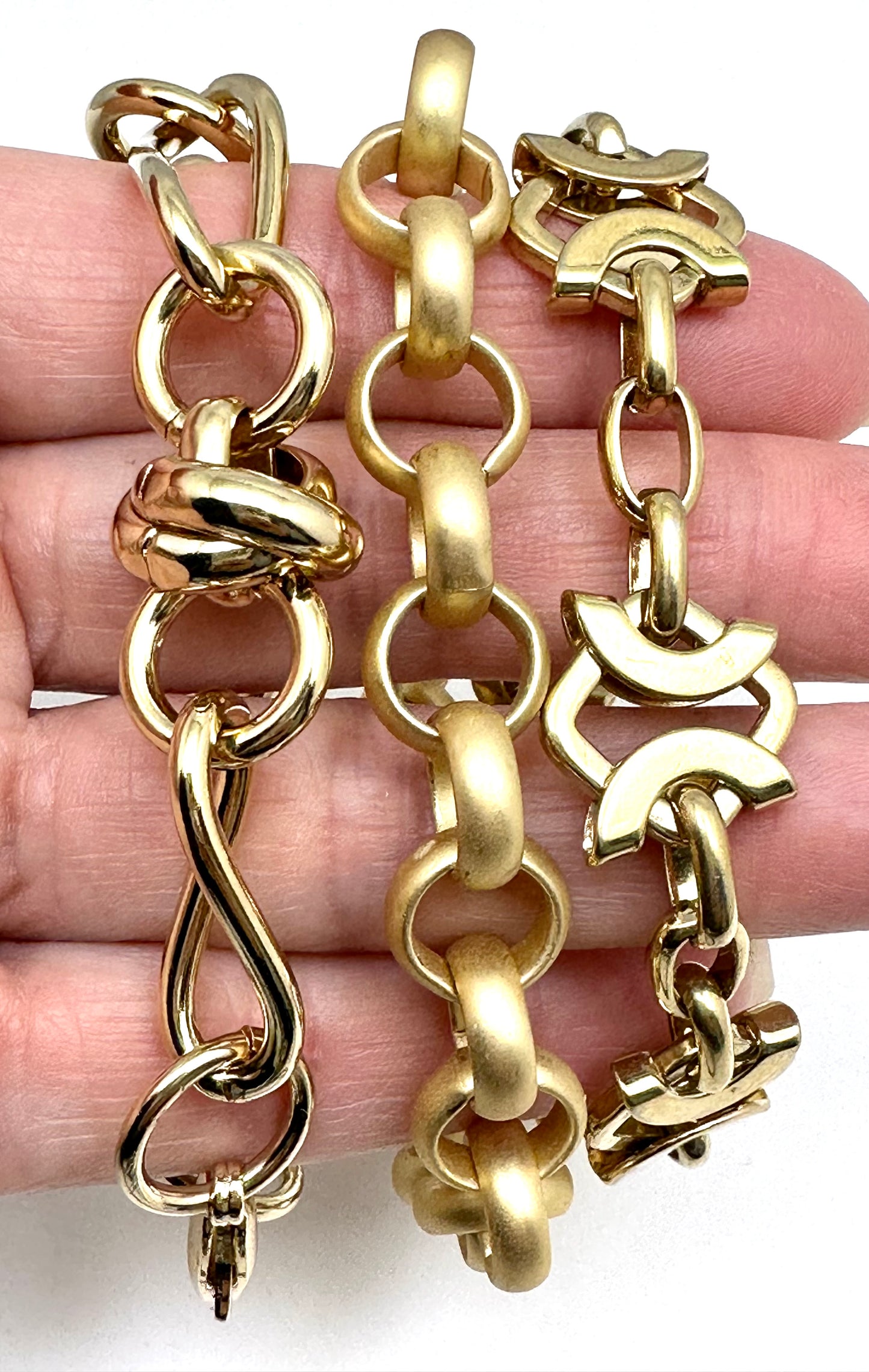 Matte Brass Chain Rolo Bracelet