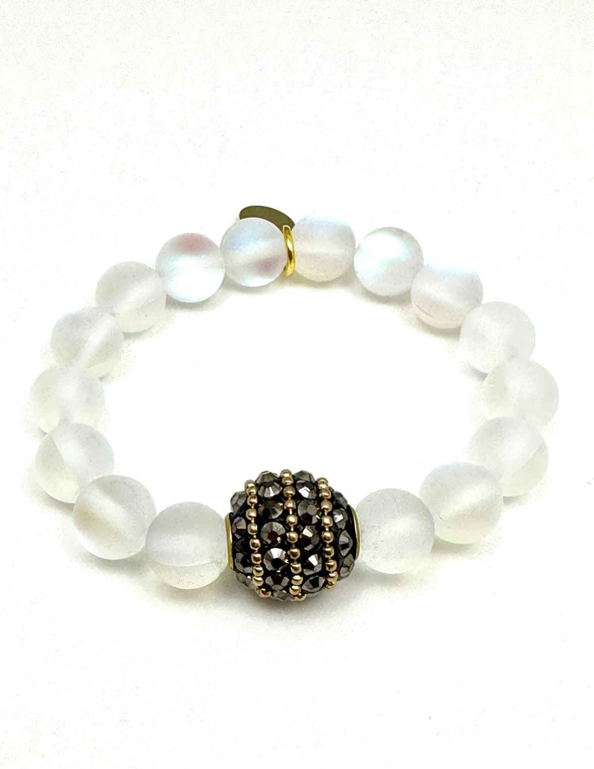 Black and White Tibetan Beaded Bracelet Stack