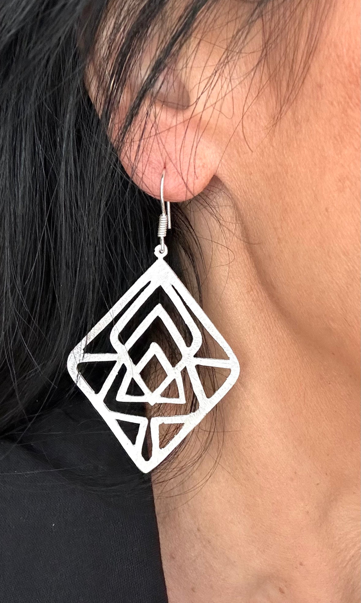 The Aztec Earring in Silver