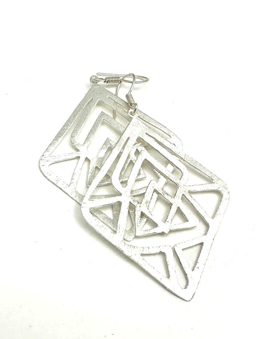 The Aztec Earring in Silver