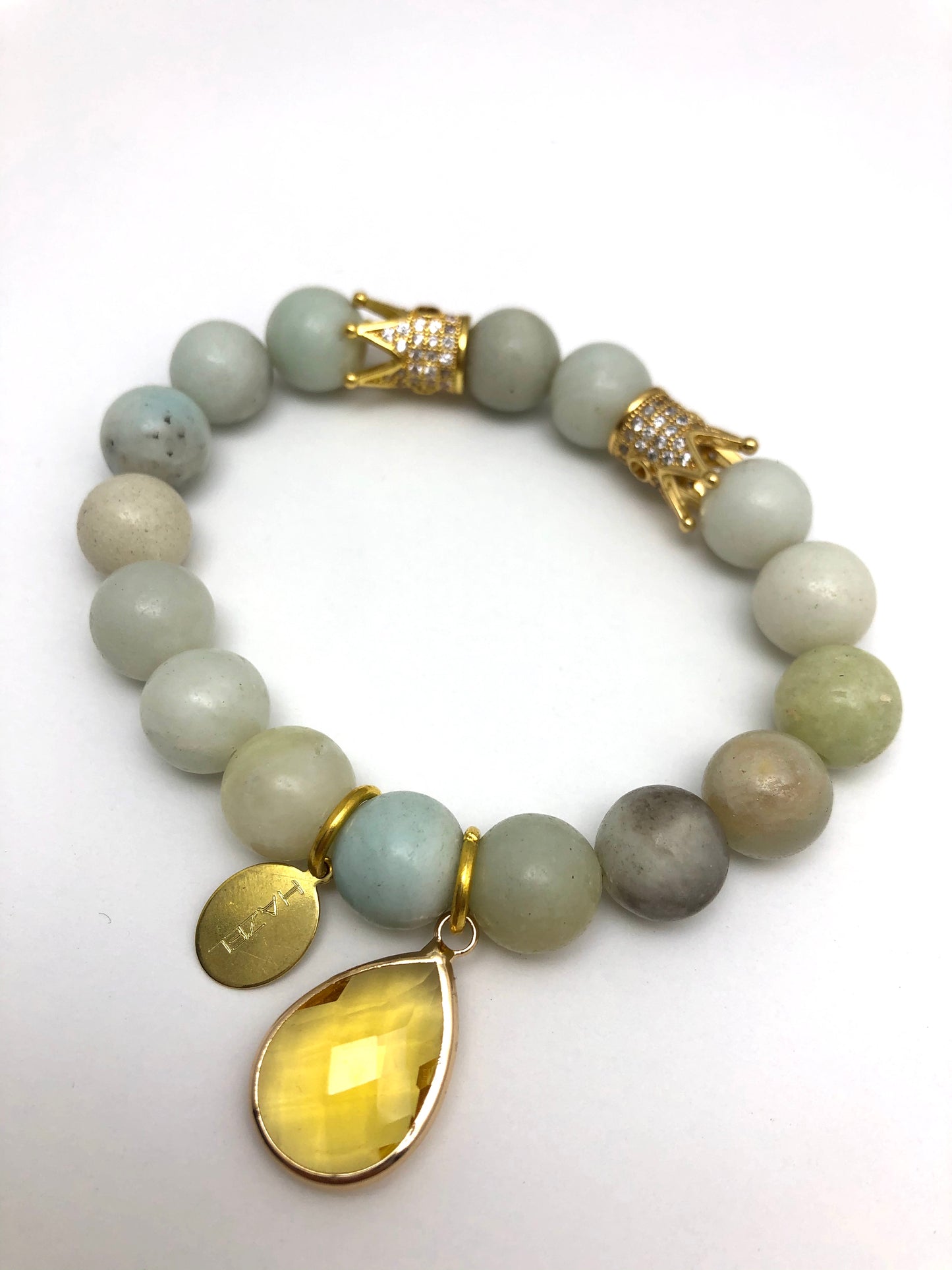 Sea Foam Green Beaded Bracelet Stack